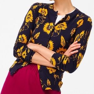 GUC J.Crew Flora Print Cardigan